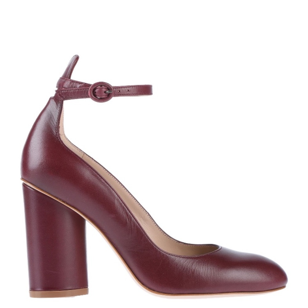Stuart Weitzman Block Heel Ankle Strap Pumps